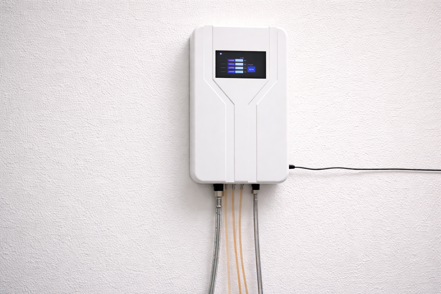 DosiSmart Dosieranlage Detailansicht – Touch-Bedienpanel und Membranpumpen-Technologie